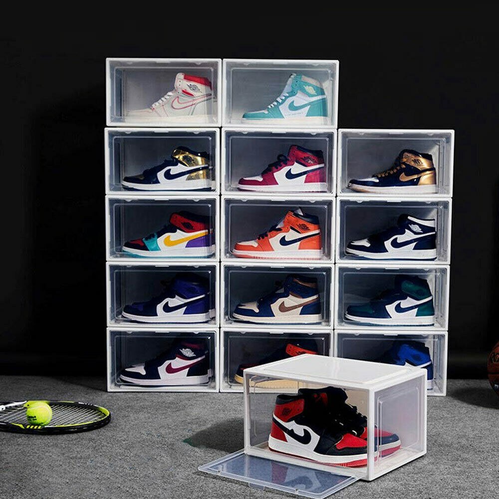 Box 2ks černý na boty organizér do skříně velikost 47 krabice M17488x2
